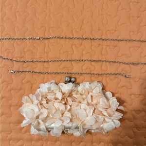 Floral Clutch with Chain Strap